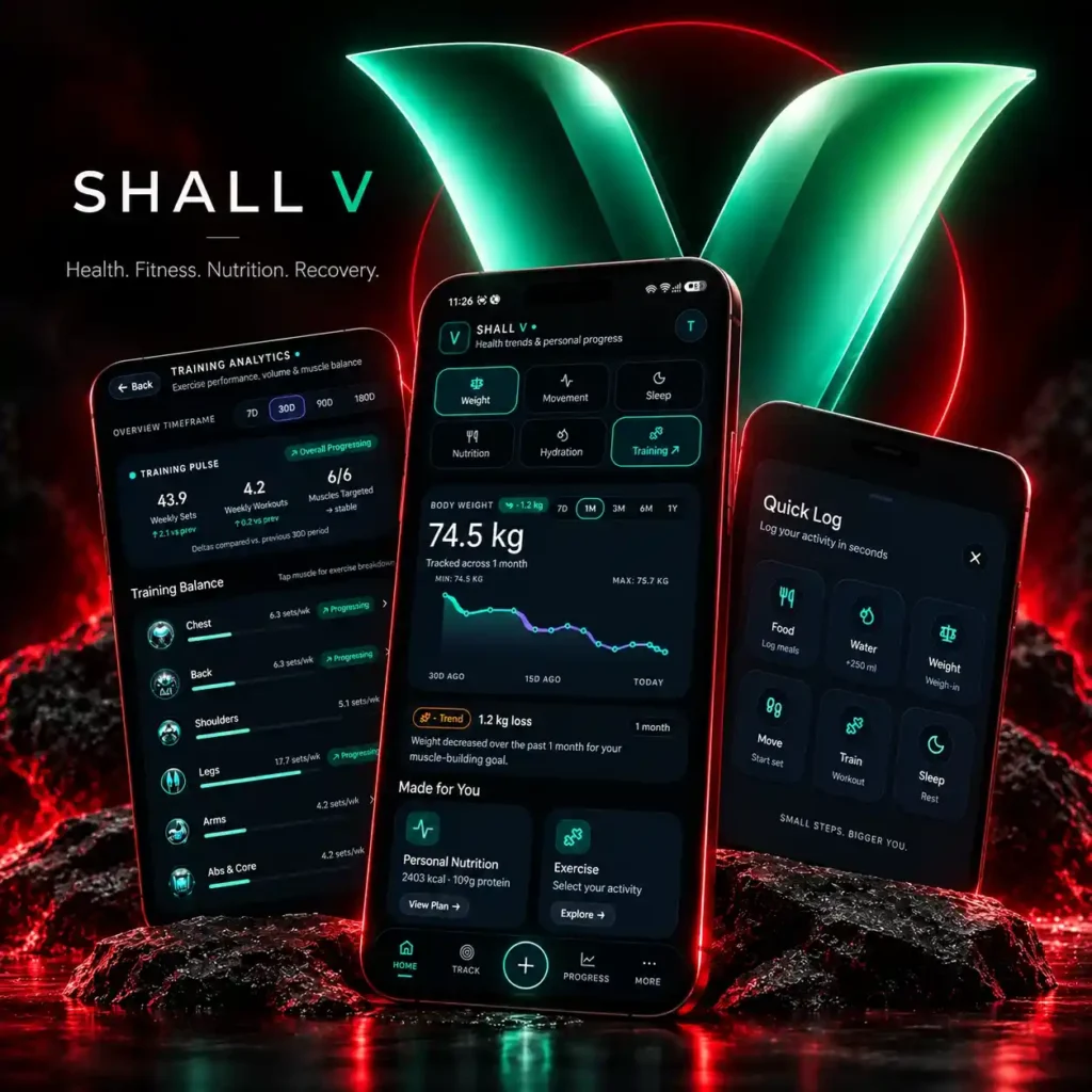 shall v health and fitness app created by the marketing expert in kerala muhammed ashik for the world health & fitness enthusiasts